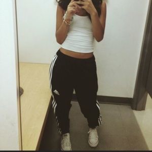 baggy adidas track pants